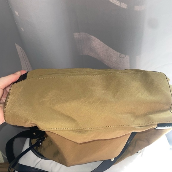 Rebecca Minkoff Nylon Mab Large Drawstring Shoulder Tote Military Tan Brown - Picture 16 of 16